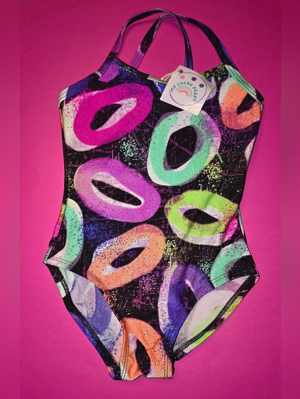 Rock Candy Girls' Black Multicolor One-Piece Swimsuit 4